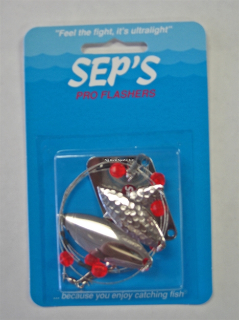 Picture of Sep's Pro Flasher Willowleaf, Silver 4 Blade W/Red Bead