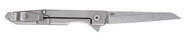 Picture of  Southern Grind Sg08300011 Quill  3" Folding Wharncliffe Plain Stonewashed Cpm S90v Blade, 4" Stonewashed Titanium Handle