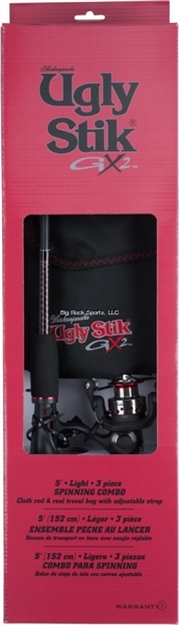 Picture of Shakespeare Ugly Stik Travel Kit With Cloth Travel Bag, 25 Size, 3+1 Brg Reel, 5', 3 Pc. UL Ugly Stik Rod, Eva Handle USSPTRVL503L/25KIT