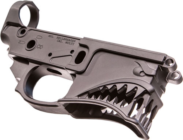 Picture of  Sharps Bros Sblr01 Hellbreaker Stripped Lower Multi-Caliber Black Anodized Finish 7075-T6 Aluminum Material Compatible W/Mil-Spec Ar-15 Internal Parts