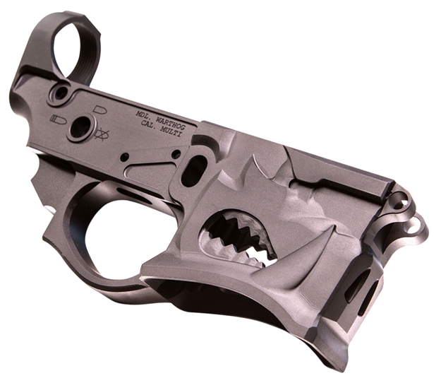 Picture of  Sharps Bros Sblr02 Warthog Stripped Lower Multi-Caliber Black Anodized Finish 7075-T6 Aluminum Compatible W/Mil-Spec Ar-15 Internal Parts 850869008026