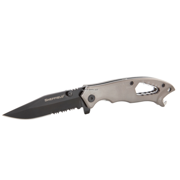 Picture of Sheffield Mechan Folder 3.0 IN Combo Blade Aluminum Handle