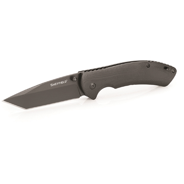 Picture of Sheffield Oswego Assisted Folder 3In Black G-10 Handle Plain