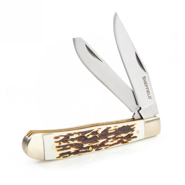 Picture of Sheffield Trapper II 3.15 IN Blade Faux Stag Handle