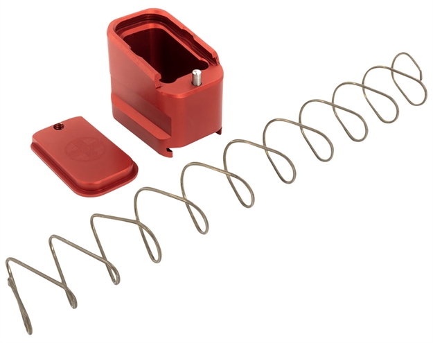 Picture of  Shield Arms G19me5red Magazine Extension  +5 Extended 9Mm Luger/40 S&W 5Rd Compatible W/Glock 19/23, Red Anodized Aluminum