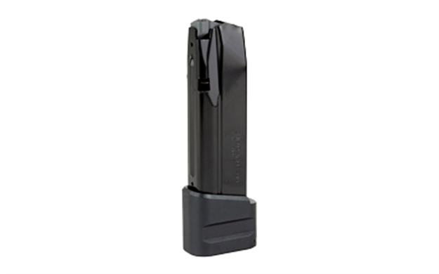 Picture of Shield Arms S15me5insblk S15 Magazine  15Rd For Glock 43X/48 With 5Rd Mag Ext. (20Rd Total), Black Steel S15-ME-5INS-BLK 850029544708