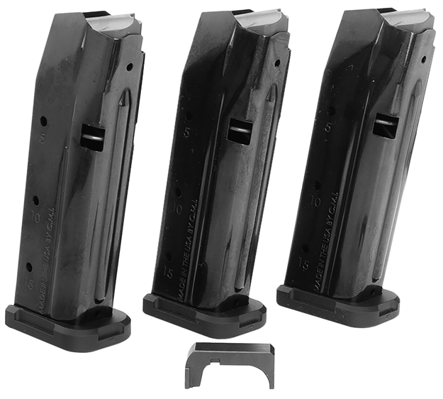 Picture of Shield Arms S15combog33m1c S15 Magazine Gen 3 Combo 15Rd 9Mm Luger Compatible W/Glock 43X/48 Black Steel 3 Pack S15-COMBO-G3-3M-1C