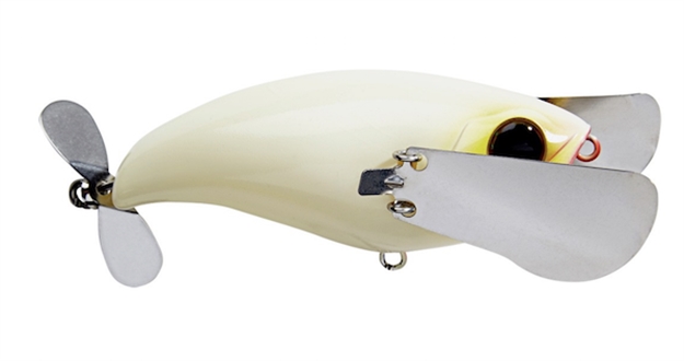 Picture of Jackall Lures Pompadour Topwater Bait, 3 7/64", 0.77 Oz, Bone White, Floating