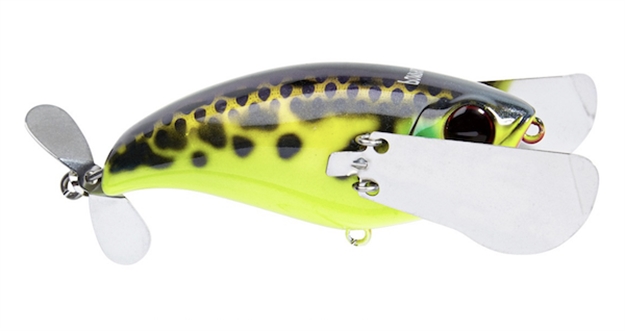 Picture of Jackall Lures Pompadour Topwater Bait, 3 7/64", 0.77 Oz, Yellow Frog, Floating