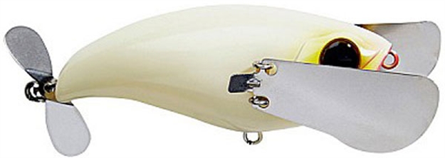 Picture of Jackall Lures Pompadour JR Topwater Bait, 2.59", 5/8 Oz, Bone White, Floating