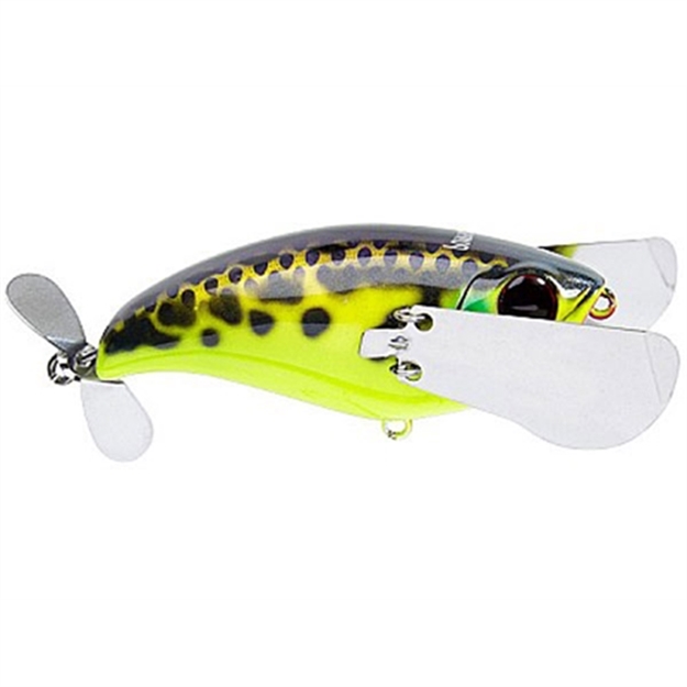 Picture of Jackall Lures Pompadour JR Topwater Bait, 2.59", 5/8 Oz, Yellow Frog, Floating