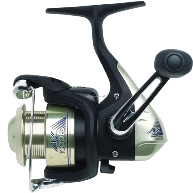 Picture of Shimano AX 1000 FB Spinning Reel, Clam Pack, Rh, 1Bb + 1Rb, 5.2:1 Ratio, Diecast Alum Spool, Braid 10/95, 15/85, 20/65