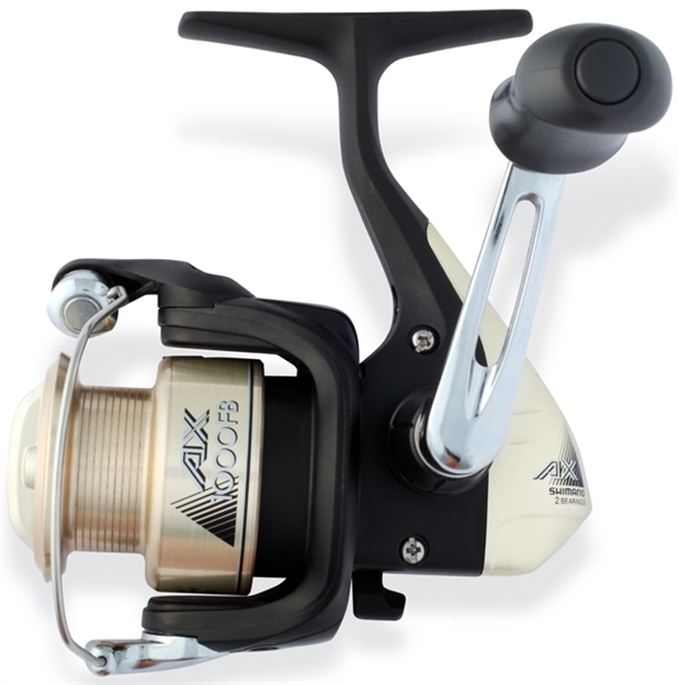 Picture of Shimano AX 1000 FB Spinning Reel, Rh, 1Bb + 1Rb, 5.2:1 Ratio, Diecast Alum Spool, Braid 10/95, 15/85, 20/65