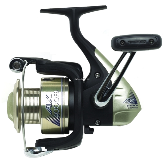 Picture of Shimano AX 4000 FB Spinning Reel, Clam Pack, Rh, 1Bb + 1Rb, 5.2:1 Ratio, Diecast Alum Spool, Braid 15/265, 30/175, 50/145