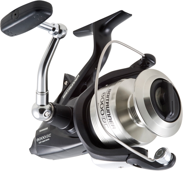 Picture of Shimano Baitrunner 8000 OC Saltwater Spinning Reel, Ambi, 3Bb + 1Rb, 4.8:1 Ratio, Alum Spool, Braid 40/295, 50/290, 65/181