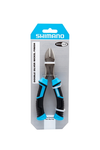 Picture of Shimano Brutas 6" Cutter, Blk/Cyan Handles, High Carbon Steel, Silver Nickel Finish
