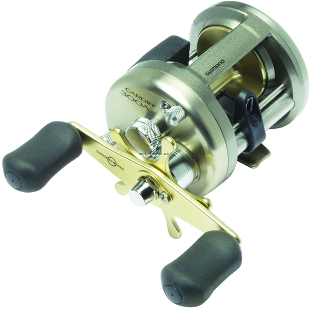 Picture of Shimano Cardiff 300 Round Baitcast Reel, Rh, 4Bb + 1Rb, 5.8:1 Ratio, Alum Spool, Braid 40/195, 50/190, 65/125