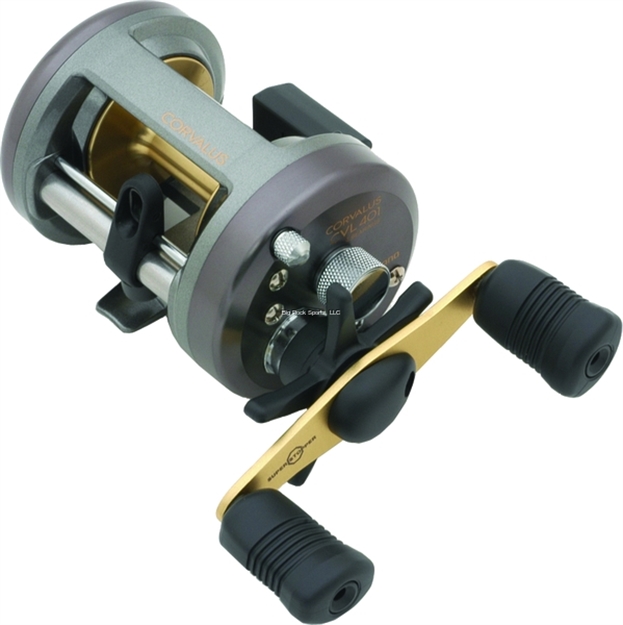 Picture of Shimano Corvalus 401 Round Baitcast Reel, Lh, 3Bb + 1Rb, 5.2:1 Ratio, Alum Spool