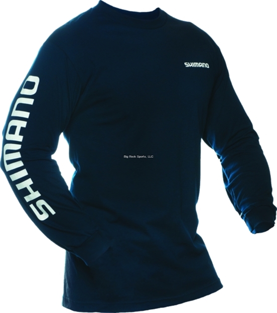 Picture of Shimano Long Sleeve Cotton T-Shirt Med Navy