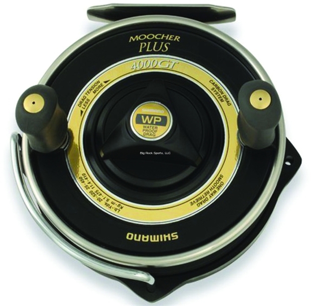 Picture of Shimano Moocher Plus GT Mooching Reel, Rh, Graphite Spool, Mono 14/520, 25/420, Power Pro 50/880, 65/570