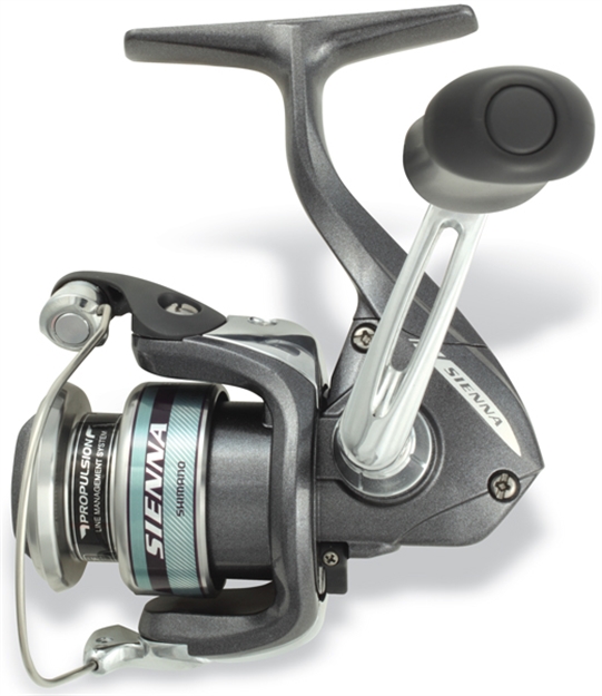 Picture of Shimano Sienna 500 Front Drag Spinning Reel, Rh, 3Bb + 1Rb, 4.7:1 Ratio, Alum Spool, Braid 5/135, 8/105, 10/65, 15/60