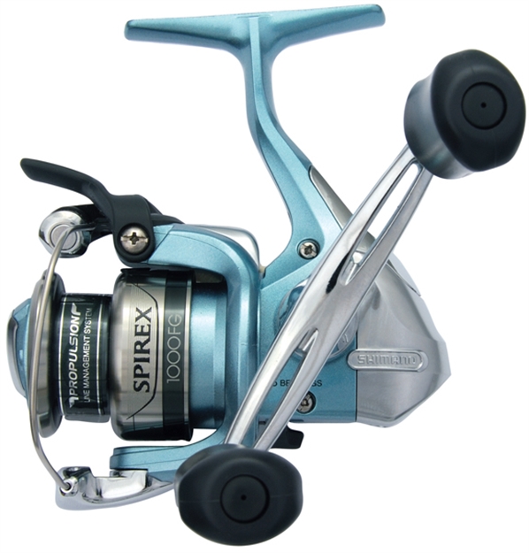 Picture of Shimano Spirex 1000 FG Spinning Reel, Ambi, 5Bb + 1Rb, 6.2:1 Ratio, Alum Spool, Braid 10/95, 15/85, 20/65