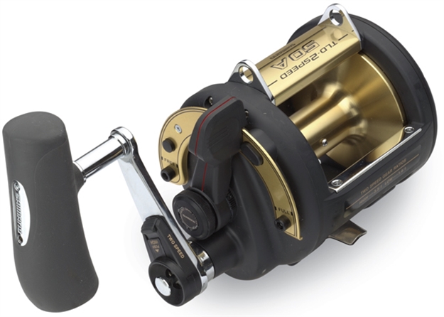 Picture of Shimano Tld II Lever Drag Conventional Reel, Rh, 4Bb, 3.5:1 Ratio, Alum Spool, Braid 65/1200, 80/1095, Mono 50/700