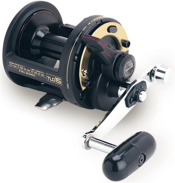 Picture of Shimano Tld Lever Drag Conventional Reel, Rh, 4Bb, 4.0:1 Ratio, Alum Spool, Braid 50/700, 65/530, Mono 20/450, 25/350