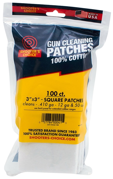 Picture of Shooters Choice Choice 3" Square Cleaning Patches 100 Pack SHF-919SQ-100