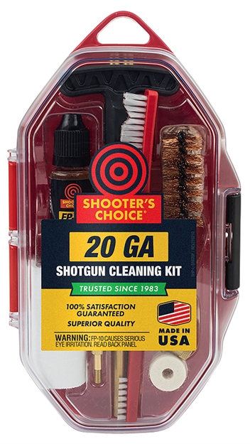 Picture of Shooters Choice Srs20 Shotgun Cleaning Kit 20 Gauge/Red Plastic Case SHF-SRS-20 027784000538
