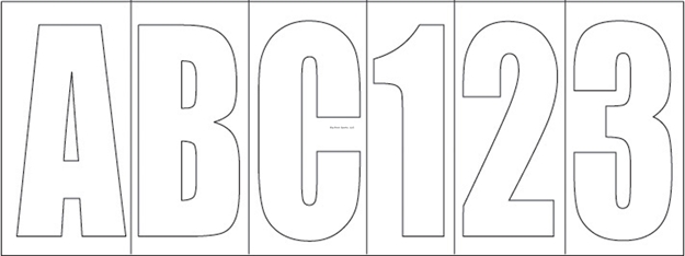 Picture of Shoreline Marine Letter Kit Block 3" White