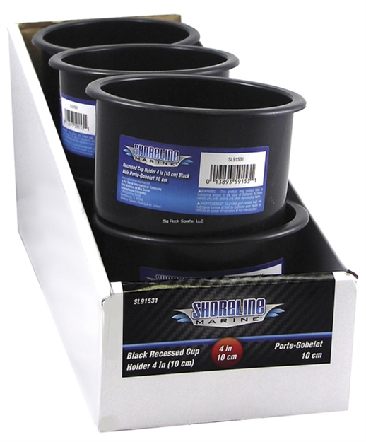 Picture of Shoreline Recess Cuphldr 3.25X4" Blk Pdq