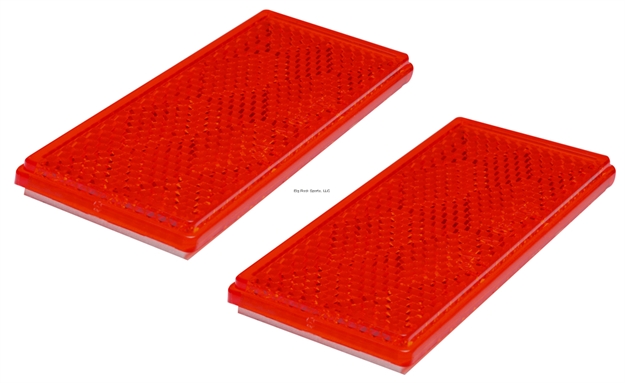 Picture of Shoreline Reflector Rectangle Red