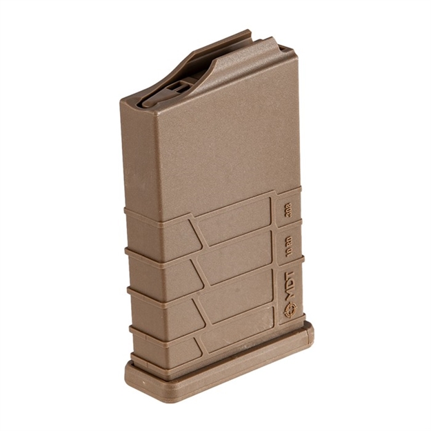 Picture of Mdt Sporting Goods Inc 104447Fde Aics Magazine  10Rd Extended 308/6.5 Creedmoor Short Action, Fde Polymer Fits Some Chassis/Bottom Metal (Mdt/Xlr/Krg/Grs/Cdi/Pacific Tool & Gauge) 104447-FDE