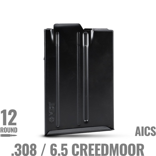 Picture of Mdt Sporting Goods Inc 102919Blk Aics Magazine  12Rd 308 Win/ 6.5 Creedmoor Black Steel 102919-BLK