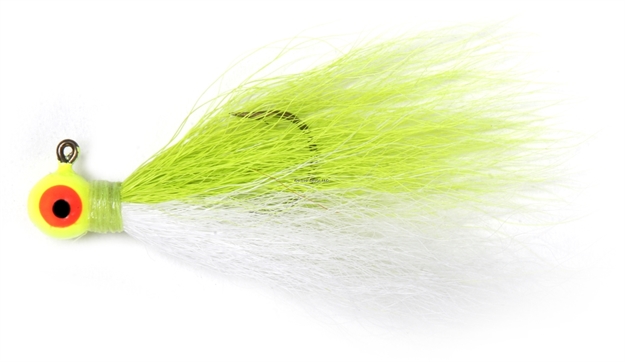 Picture of Shur Strike Bucktail Jigs 1/4 Oz, 2/Pk, White / Chart.