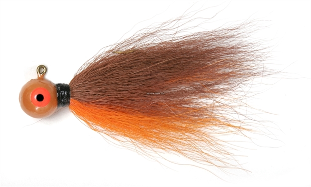 Picture of Shur Strike Bucktail Jigs 3/8 Oz, 2/Pk, Brown/Orange