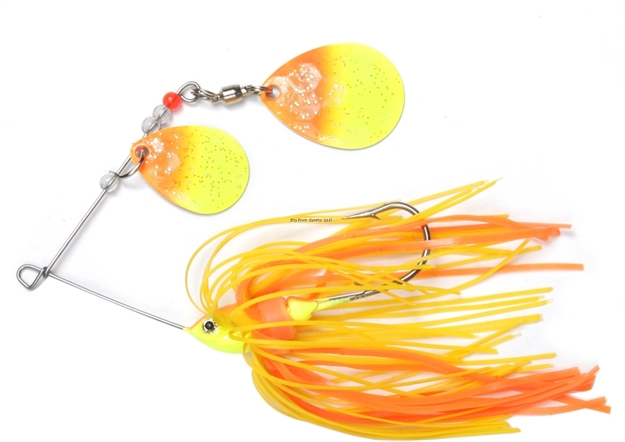 Picture of Shur Strike Double Colorado Spinner Bait 3/8 Oz. - Orange / Chart.