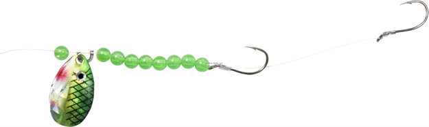Picture of Shur Strike Elite Crawler Rig #3 Indiana Hex Dbl. Hook 72" - Lime / Chart Shad