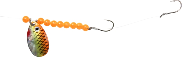 Picture of Shur Strike Elite Crawler Rig #3 Indiana Hex Dbl. Hook 72" - Orange / Chart Shad