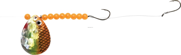 Picture of Shur Strike Elite Crawler Rig #4 Colorado Hex Dbl. Hook 72" - Orange / Chart Shad