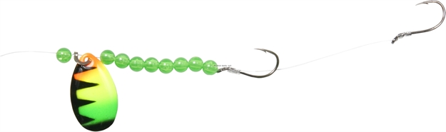 Picture of Shur Strike Elite Crawler Rig #4 Indiana Hex Dbl. Hook 72" - Hot Rod