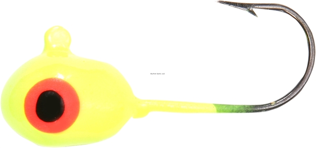 Picture of Shur Strike Floating Jig Blk. Nkl. Hook #1, 5 Pk, Chartreuse