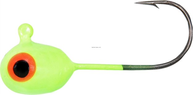 Picture of Shur Strike Floating Jig Blk. Nkl. Hook #2, 5 Pk, Limetruse