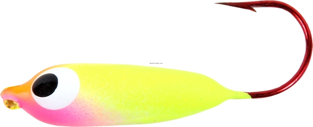 Picture of Shur Strike Floating Jighead, 1/0 Hook, Chartreuse Pink/Pink, 4/Pack