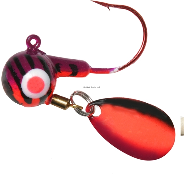 Picture of Shur Strike Hot Ball Spins UV Series Blades 1/8 Oz, 3/Pk, Fl. Red/Purp/Blk.