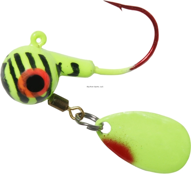 Picture of Shur Strike Hot Ball Spins UV Series Blades 1/8 Oz, 3/Pk, Glowtruse/ Red