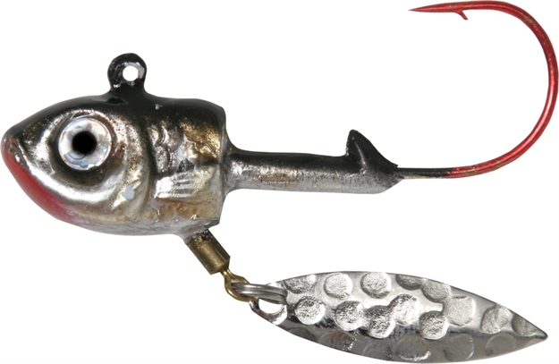 Picture of Shur Strike Knocker, Banger,Pounder Spin Jigs 3/8 Oz, 3/Pk - Silver Nsh
