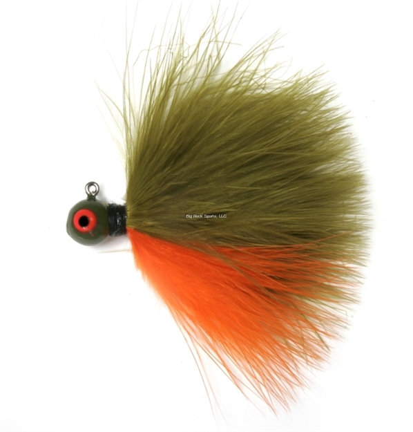 Picture of Shur Strike Marabou Jigs 1/8 Oz, 2/Pk - Olive / Orange
