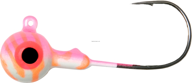 Picture of Shur Strike Round Head / UV Jig 1/8 Oz, 5/Pk - Glow/Pink/Orange